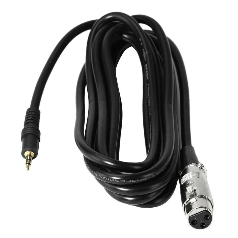 1.6ft Mic Cable Patch Cords - XLR Female to TRS Male 3.5mm Black Microphone