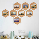 Hexagon Cork Collage Board, Pin Board Decoration, Mini Wall Cloth Bulletin  N3E9