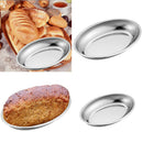 Stainless Steel Platter Serving Trays Rice Plate Serving Dish 31X22cm