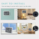Atomic Digital Wall Clock, Large Lcd Display, Battery Operated, Indoor Temp