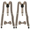 2Sets Boys Adjustable Suspenders Clip-on Braces Belts with Plaid Bowties Set
