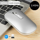 M106 Wireless Bluetooth 5.0 Mouse 2.4GHz 1600DPI Receiver Rechargeable Mute Mice