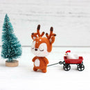 Non Finished Wool Felt Handmade Set DIY Sika Deer for Needle Material Bag