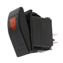 1 Pair 12V 20A / 10A 24V Car Boat 3Pin SPST Switch with Red & Orange Light