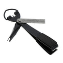 2pcs Stainless Steel 4 In 1 Quick Knot Tying Tool Fishing Clippers Black