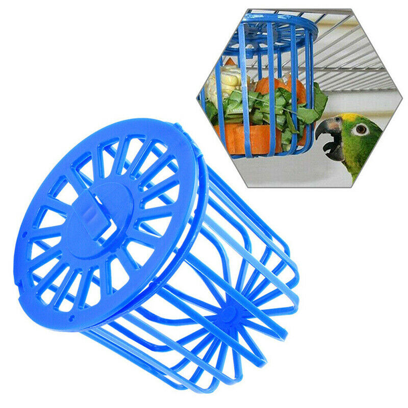 Pet Bird Parrot Feeder Cage Fruit Vegetable Holder Basket Cage New HangingB Ew