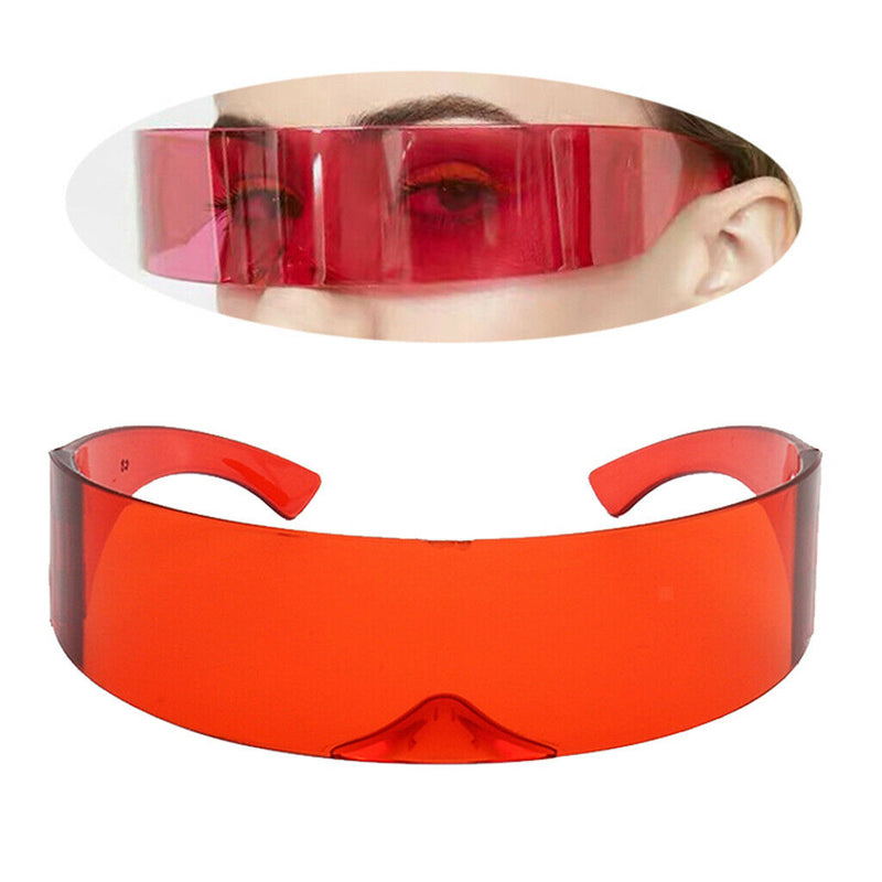 2x Women Mens Futuristic Wrap Visor Sunglasses Shield Sun Glasses Eyewear