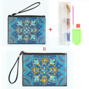 DIY Mandala Special Shaped Diamond Painting Wristlet Clutch Zipper Wallet