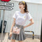 2pcs/set Clear Shoulder Handbags PVC Women Chain Crossbody Clutch (Pink) A