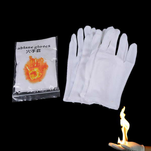 2 Pair Magic Fire Gloves Bring Fire from Glove Palm Magic Props Magic Tricks â„–[