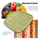 Bamboo braided rectangular fruit tray handmade storage tray hand-woven brea O2F6
