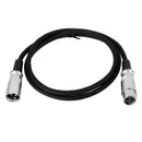 2x Microphone Lead / Mic Cable / XLR Patch Lead Balanced Male to Female Plug