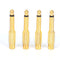 10pcs RCA Female jack to 6.35mm Mono Male Plug Audio Adapter Connector B ~S