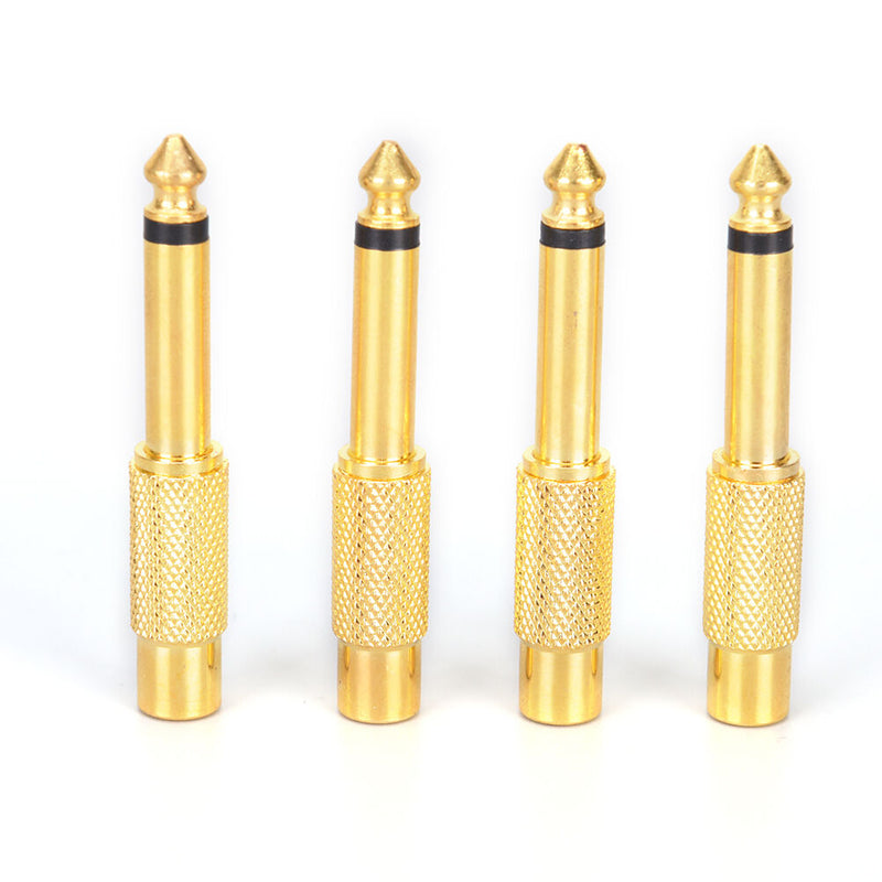 10pcs RCA Female jack to 6.35mm Mono Male Plug Audio Adapter Connector B ~S