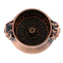 Retro Copper Alloy Incense Stick Burner Holder Flower Pattern Lion Head Bowl