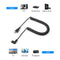 High Speed HDMI to Mini HDMI Cable Extensible Spring Left Curl HDMI Wire