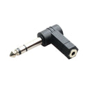 Right-Angle 3.5mm 1/8 Stereo Female to 6.35mm 1/4 Male Audio Adapter Jack