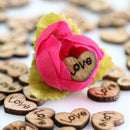 100pcs Rustic Wedding guest book Wooden Heart Shapes Embellishments