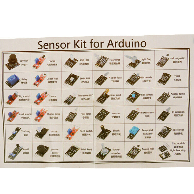 37 Sensor Ultimate 37 In 1 Sensor Modules Kit For Arduino Mcu Education UseE Gw