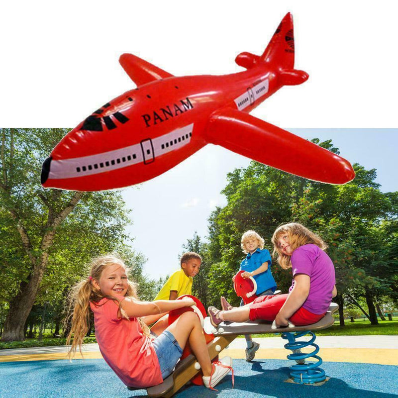Inflatable Childrenâ€™s Blow Up Toys Aeroplane Party Fancy Dress Pool Beach T Q6U8