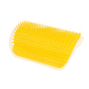 2 Pack Wall Corner Grooming Brush Massage Combs for Short Long Hair Cats,Yellow