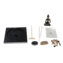 Meditation Buddha Statue  Garden Set Buddha Rock Incens Scene Accessories