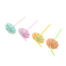 50Pcs Fruit Juice Cocktail Straws Beach Party Umbrella Plastic Drinking Straw BX
