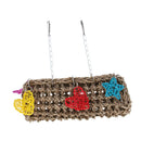 Parrot Tunnel Hammock Swing Toys Natural Straw Hamster Guinea Pig Exercise Tube