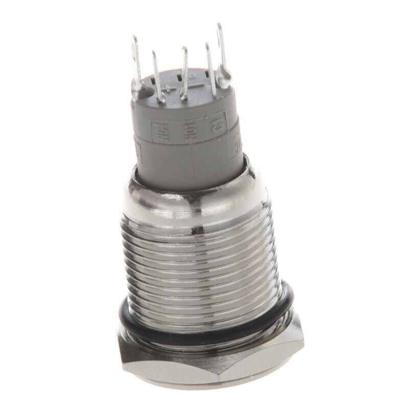 Angel Eye Blue Led 16mm 12V stainless Steel Round Momentary Push Button Swi