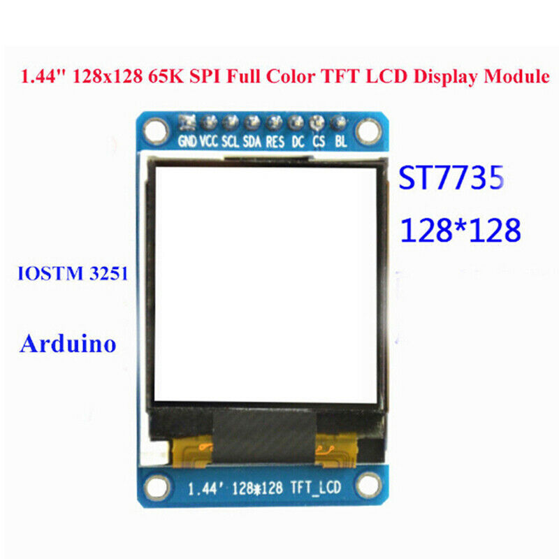 1.44" 128x128 65K SPI Full Color TFT LCD Display Module ST7735 OLED for Arduino&