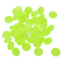 50Pcs Plastic Round Transparent Golf Ball Markers Yellow Green