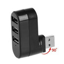 Rotatable High Speed 3 Ports USB HUB 2.0 USB Splitter Adapter for Notebook/