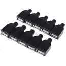 10pcs Type A Female USB 4 Pin Plug Socket Connector With Black Plastic Cove OZ