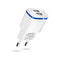 EU Plug Universal 2.1A 5V USB Phone Fast Charger LED Light For Traveling Outdoor