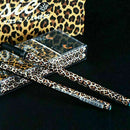 Leopard-printed Black Ink Writing Pen Student Schoolffice Fast Supplies