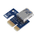 6Pin USB3.0 PCI-E Express 1X to 16X Extender Riser Card Adapter Power BTC Mining