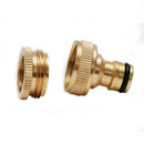 Brass Hose Tap Connector 3/4" threaded garden water Adaptor Fitting To Pipe D8K9
