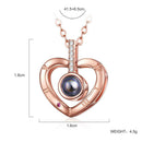 100 Language I Love You Projection Pendant Necklace Women Memory Jewelry (1