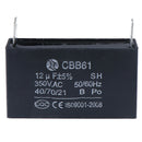 Black 12uF Generator Capacitor Generator CBB61 12uF 50/60Hz 350VAC Fan Mo 3C