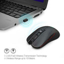 2.4G Wireless Ergonomic Optical Mouse, 800 /1600/2400/3600 DPI, 8 Buttons for
