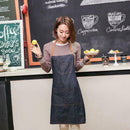 Denim Hotel Baking Apron Adjustable Sleeveless Chef Cooking Kitchen Women's 89Z8
