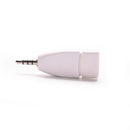 White 3.5mm Male AUX Audio Plug Jack to USB 2.0 Female Converter Adapter Plug gN