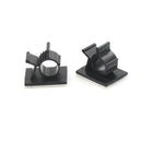 10x Cable clips adhesive cord black wire holder organizer clamp ^
