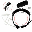Adjustable Throat Control Earpiece Headphone Walkie Talkie Air Tube Microphone