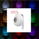 3Pcs 8-Color LED Toilet Night Light Sensor Motion Activated Seat Lamp 1W