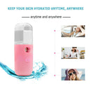 30ml Mini Nano Facial Sprayer USB Charging Face Humidifier Steamer (Pink)