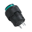 2 Pcs 4 Terminals Green LED Lamp Momentary Push Button Switch DC 3V U6G4
