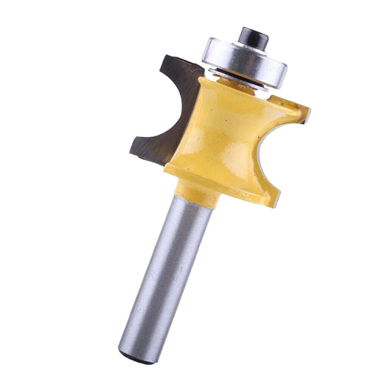 2pcsHalf-round Bearing Router Bit 8mm Shank Bullnose Router Set 12.7/19.05mm
