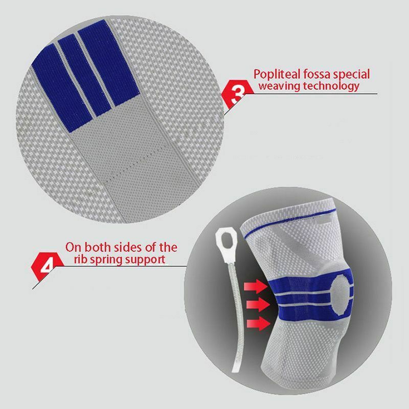 New Gray Elastic Knee Support Bracket Kneepad Adjustable Patella Knee Pad B E7Z3