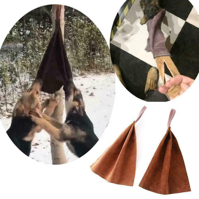 Leather Puppy Dog Bite Rag Tug Toys with For Puppy NEW Training Bite L2K4